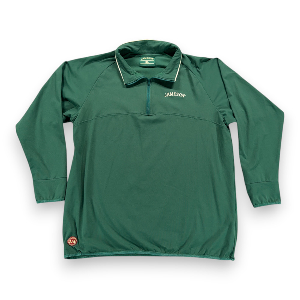 Jameson Sweater Adult EXTRA LARGE Green Pullover Promo Quarter Zip Irish Whiskey